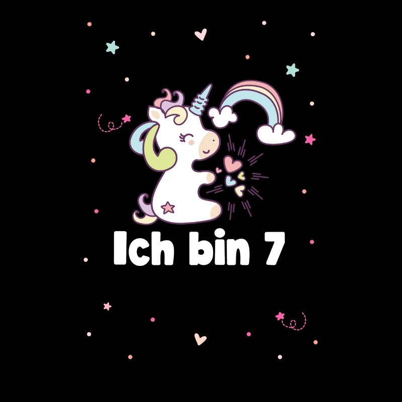 Ich bin 7 Mädchen Einhorn