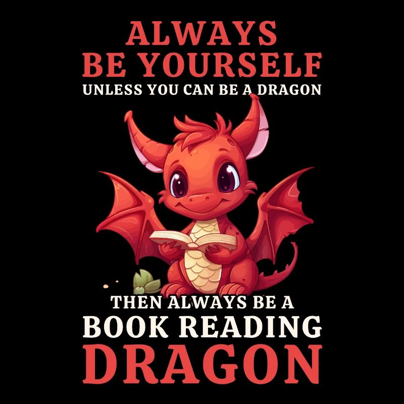 "Always Be Yourself" - Bücher lesen Roter Drachen