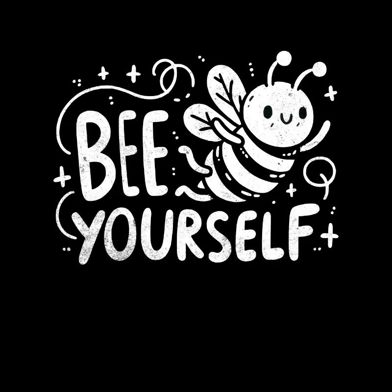 Bee Yourself Quirky Beekeeper Doodle Art