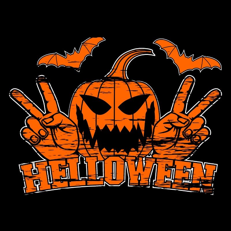 Symbole de la main de victoire de la paix Helloween utilisé