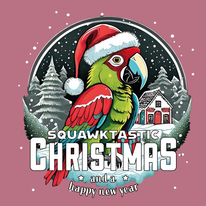 Perroquet de Noël - Noël squawktastic