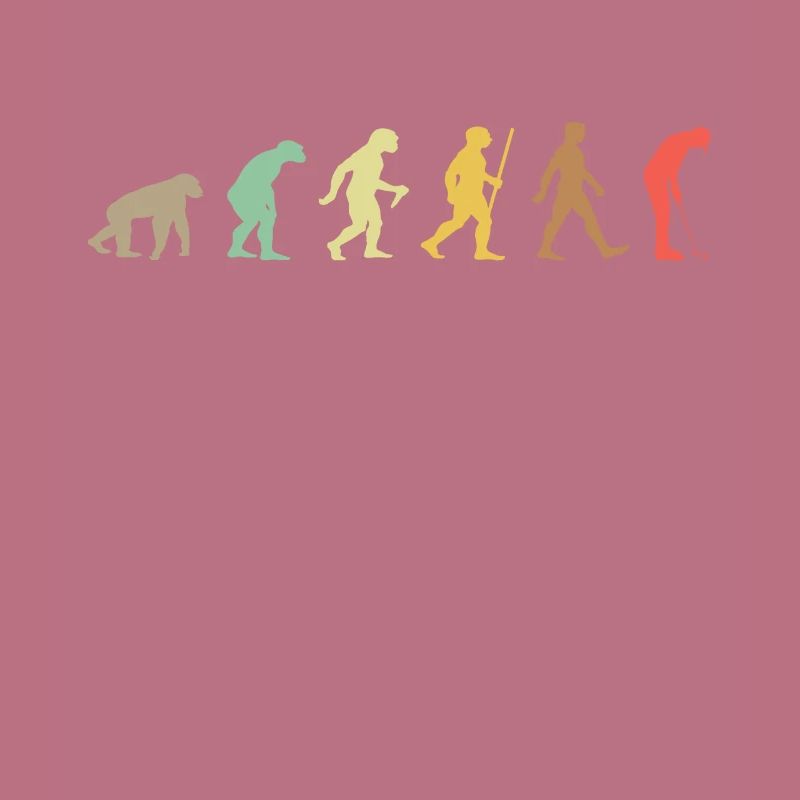 Golf Retro Golfer Evolution Funny Golfing