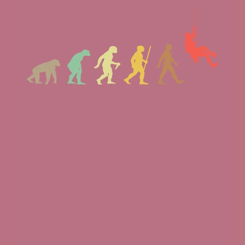 Climbing Retro Rock Climbing Evolution Climber