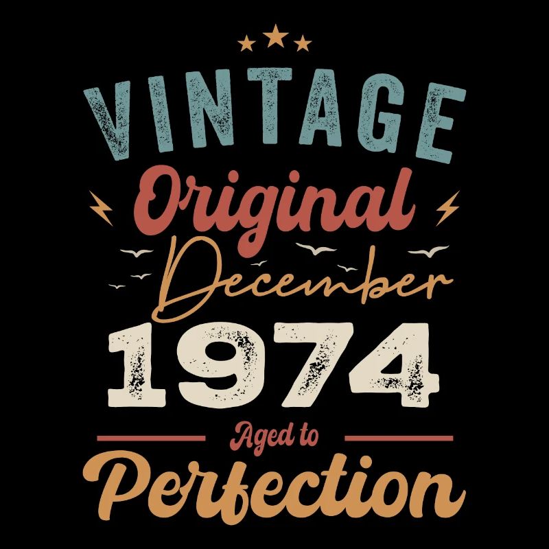 Vintage Geburtstag - Dezember 1974 - Geschenkidee