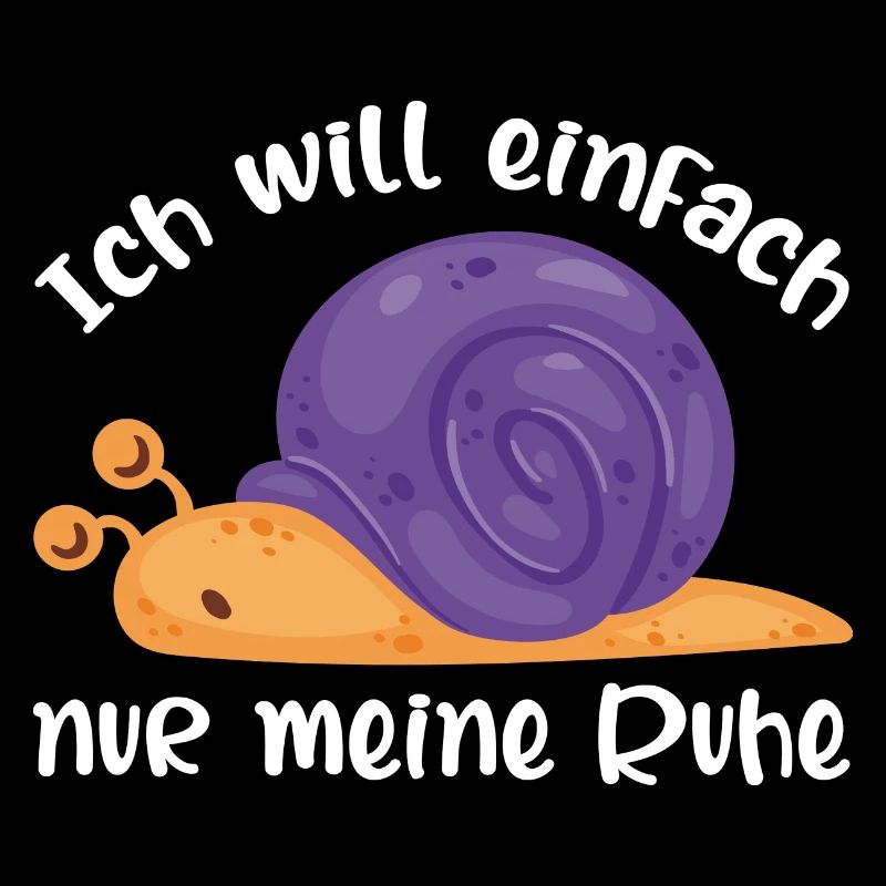 Lustige Schnecke ich will einfach meine Ruhe