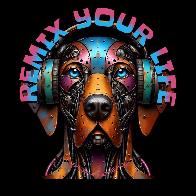 REMIX YOUR LIFE - German Pointer with Headphones!