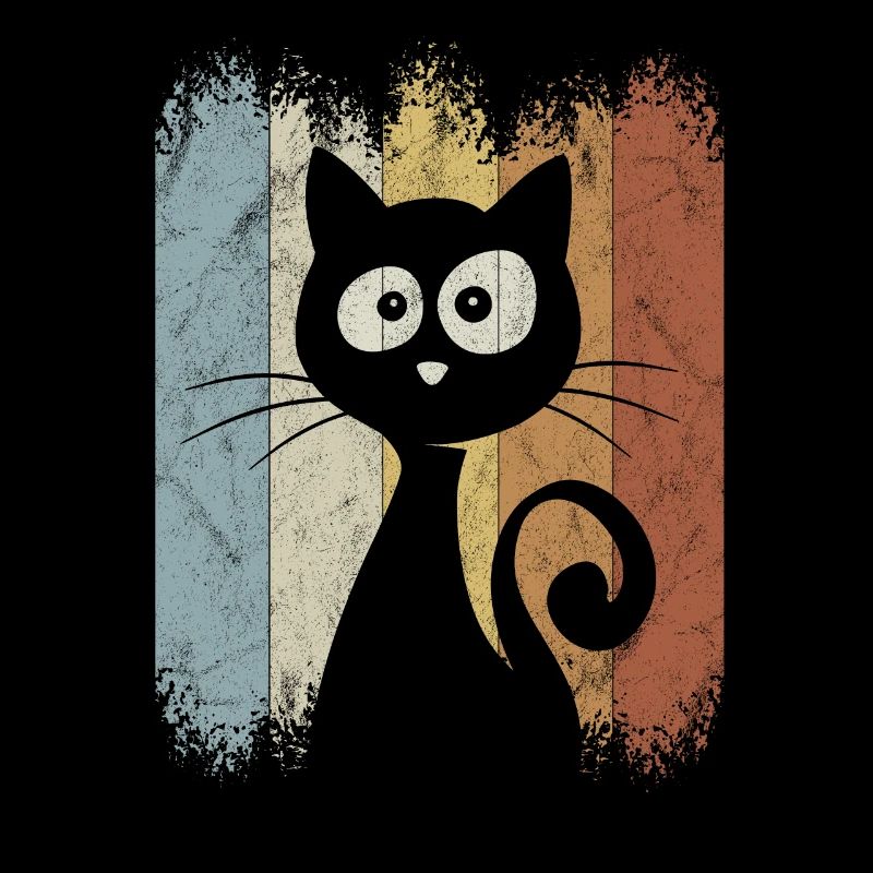 Chat rétro Vintage chat Silhouette