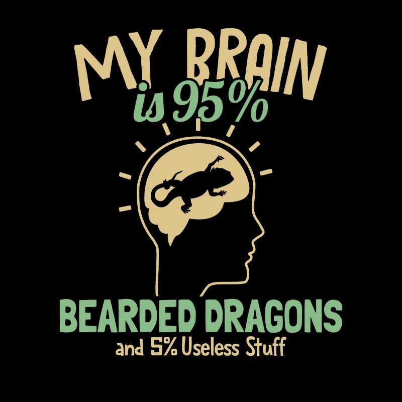 My Brain is 95% Bearded Dragon Pogona Lizard