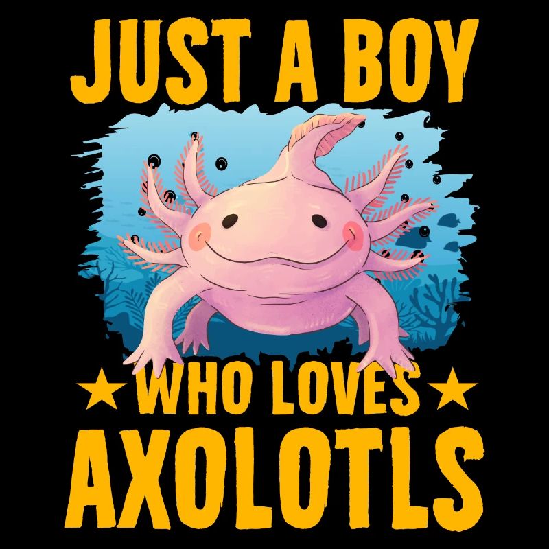 Nur ein Junge, der Axolotl liebt