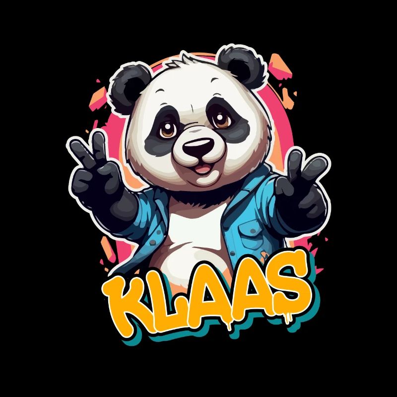 KLAAS - Schöner Jungen Name mit coolem Panda