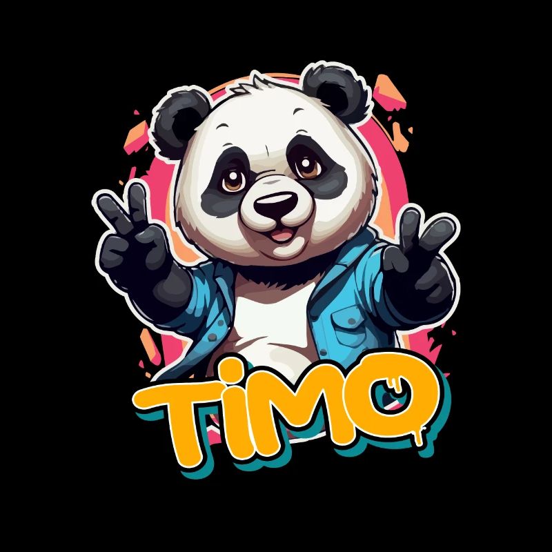 TIMO - Handsome boy name with cool panda