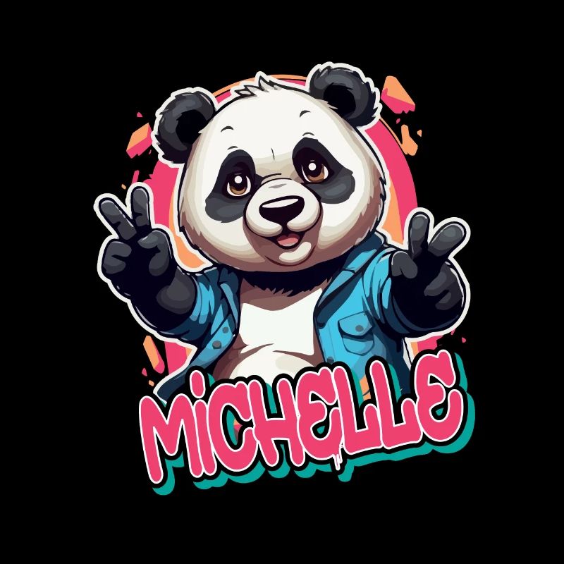 MICHELLE - Schöner Mädchen Name mit coolem Panda