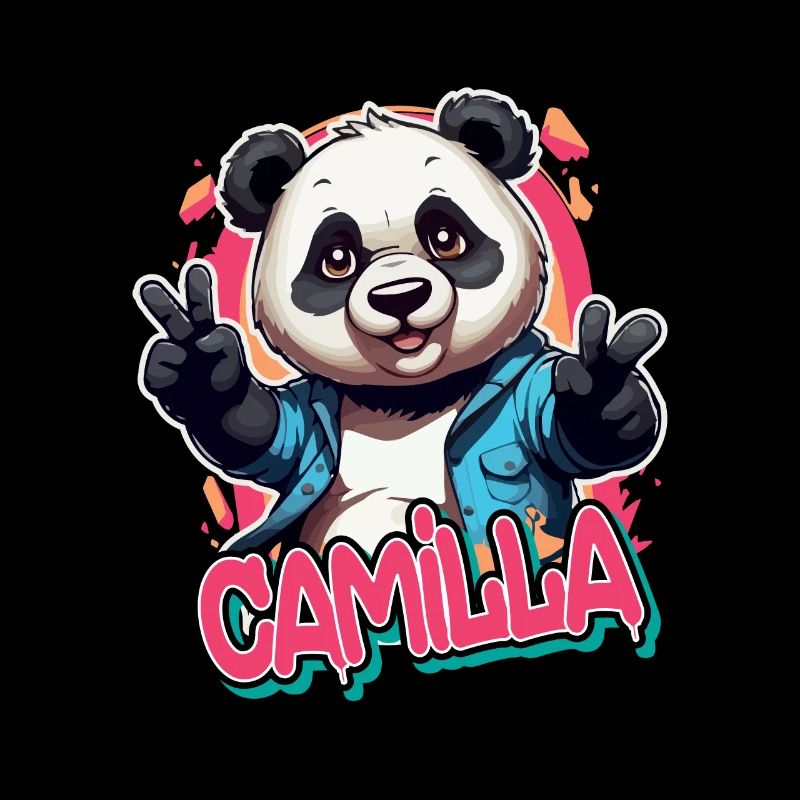 CAMILLA - Schöner Mädchen Name mit coolem Panda