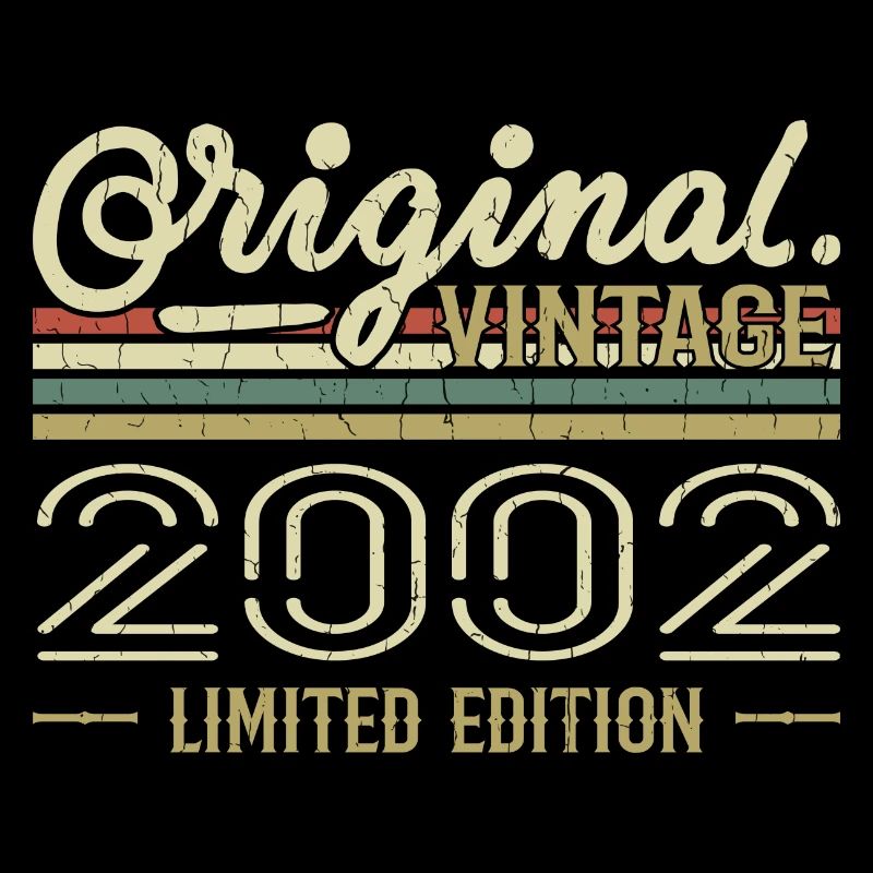 2002 Anniversaire Rétro 2002 Original 2002 Vintage