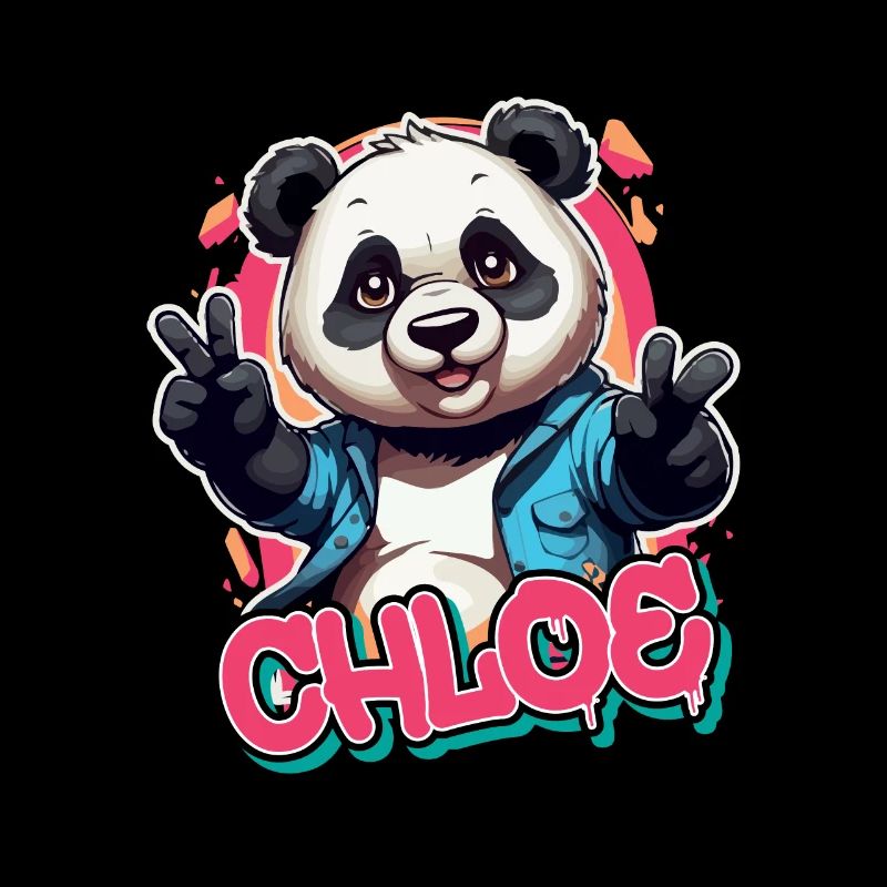 CHLOE - Schöner Mädchen Name mit coolem Panda