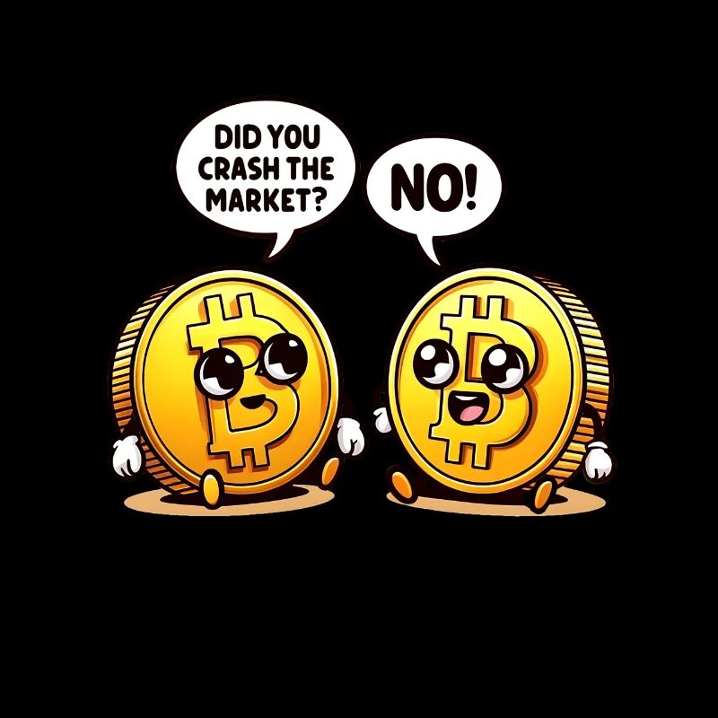 Conception amusante du krach du marché bitcoin