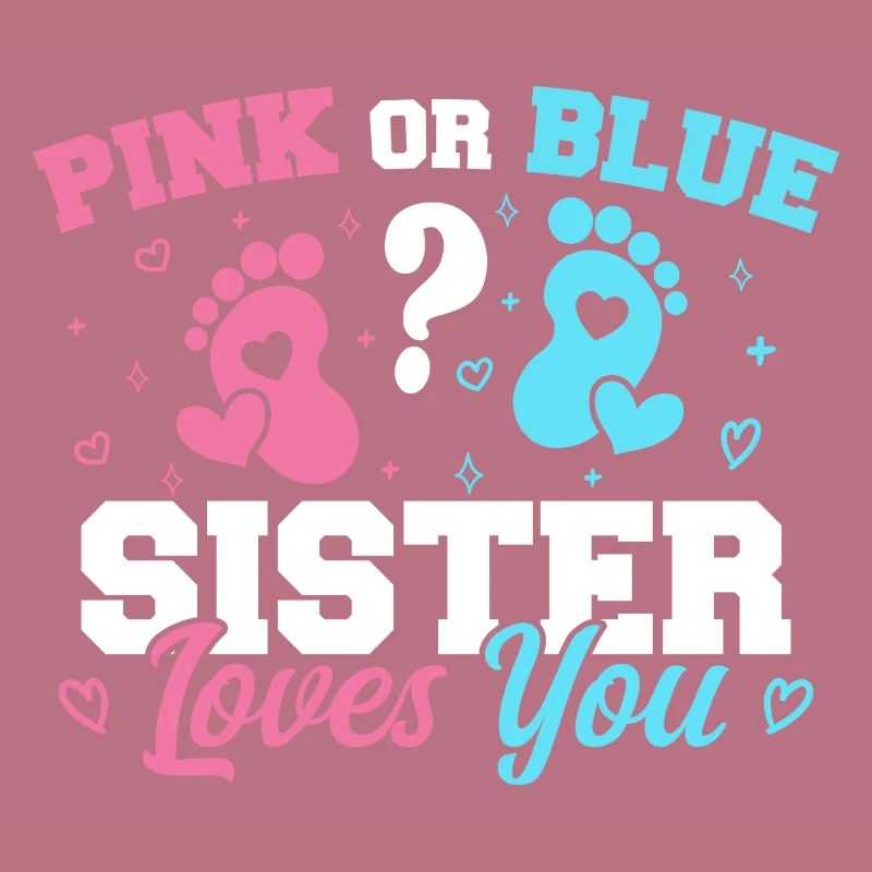 Rosa Oder Blau Schwester Liebt Dich Geschlecht Enthüllung Schwester