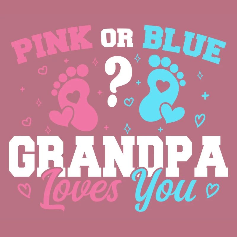 Rosa oder blauer Opa liebt dich - Opa