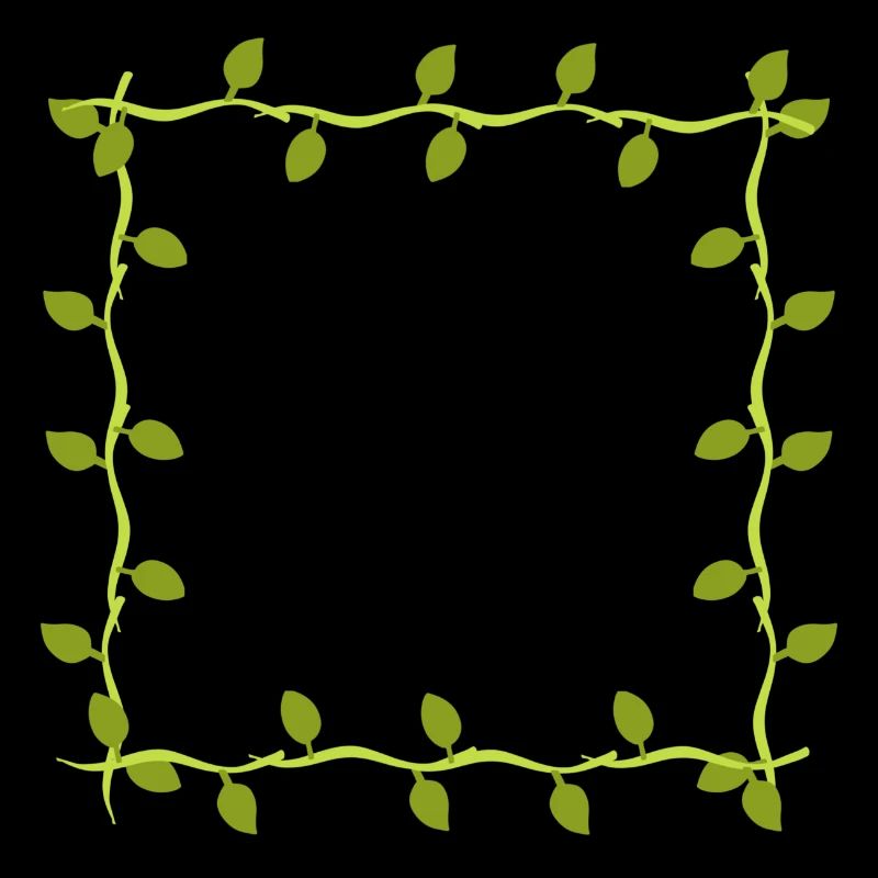 Four Leaves Line Nature Frame Sheet