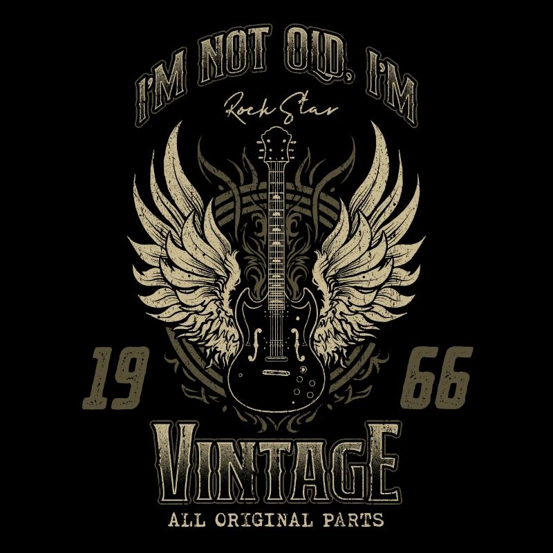 Ich bin nicht alt, ich bin Vintage Retro 1966 Gitarrist
