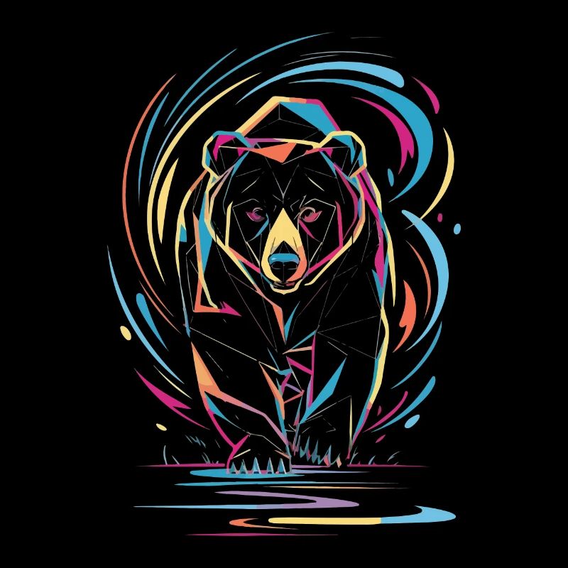 Bear Abstract Art