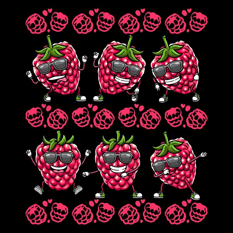 Baies Dansant Framboises Fruit