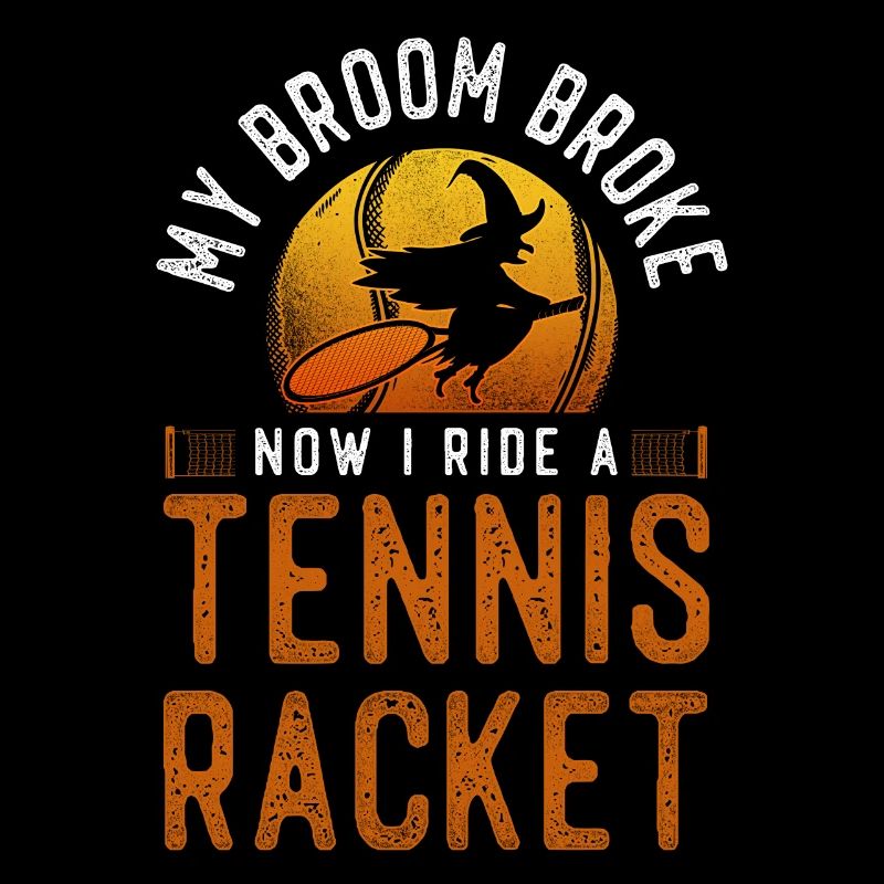 Funny Tennis Player Racket