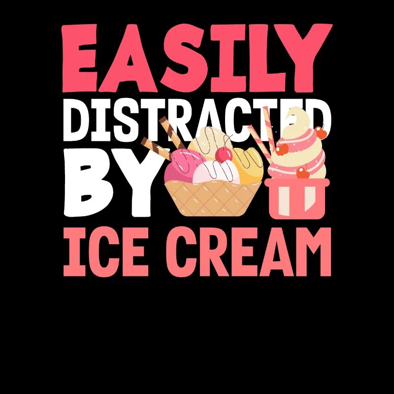Facilement distrait de la crème glacée pour la crème glacée