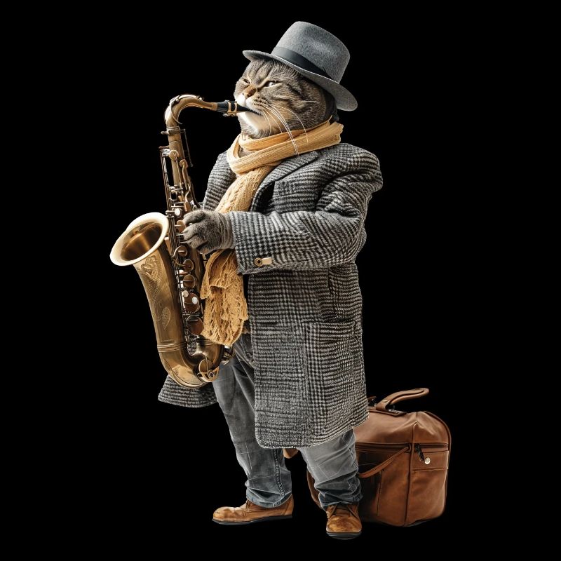 Cat Saxophone