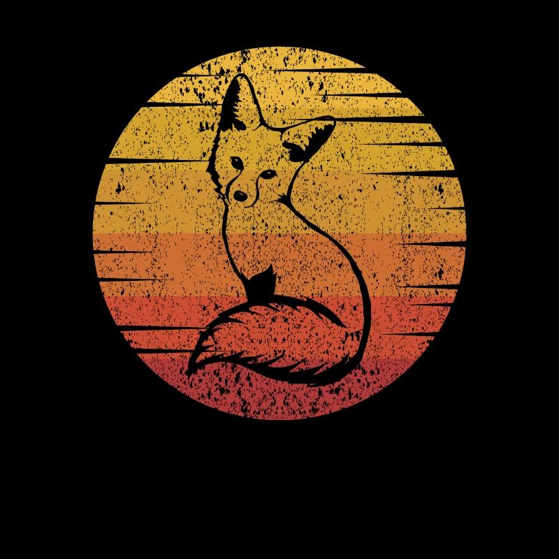 Retro Red Fox Canidae Caninae Fox Lover Fox