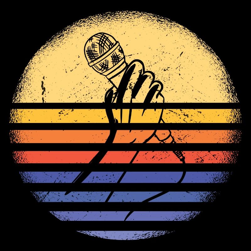 Comedian Retro Sunset Stand Up Comedy
