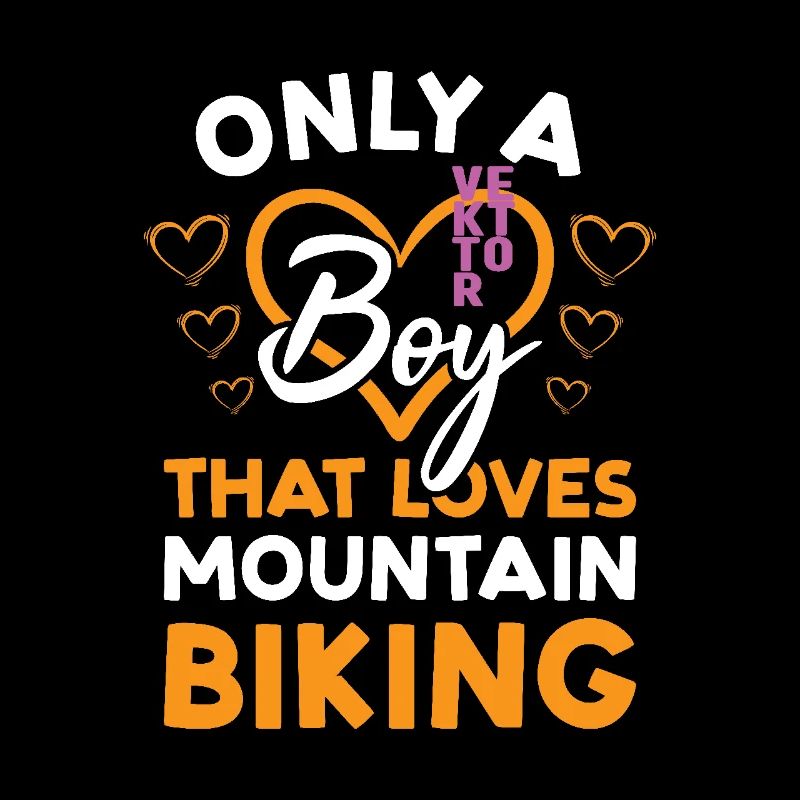 Biker Only A Boy That Loves Mountain Biking