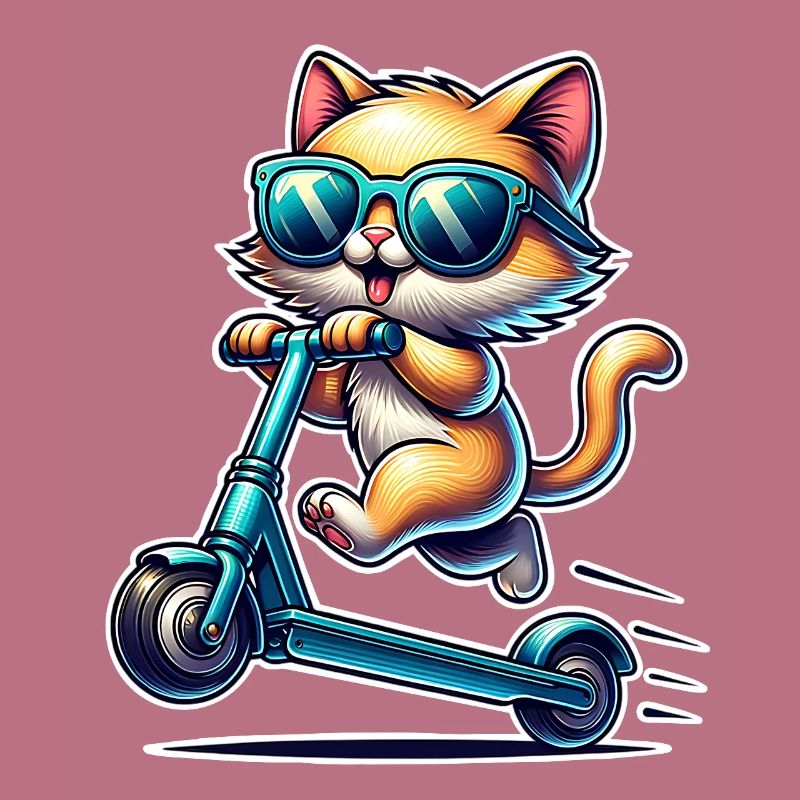 E-Scooter E-Roller Katze Scooter