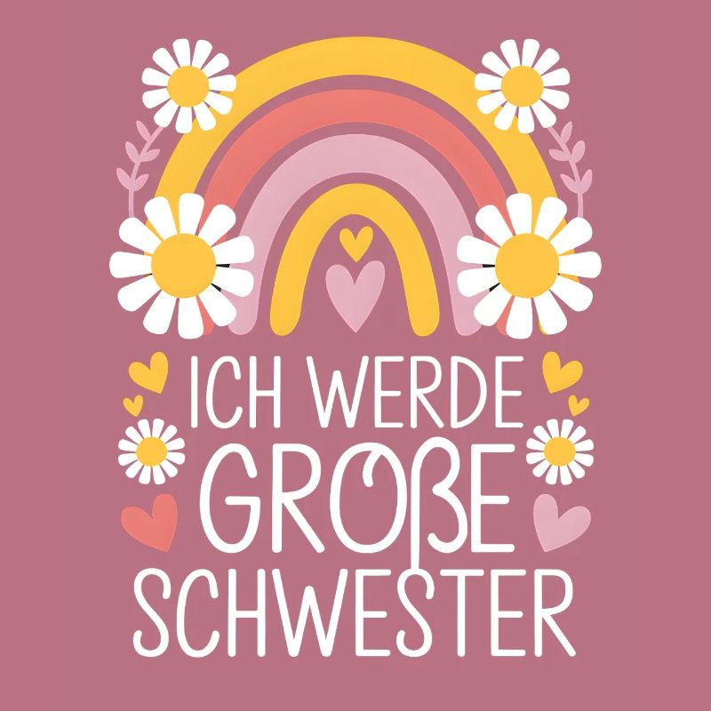 Ich Werde Große Schwester Regenbogen Boho
