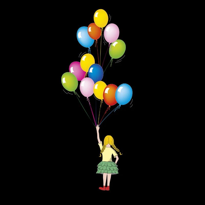 kleines Mädchen Luftballons