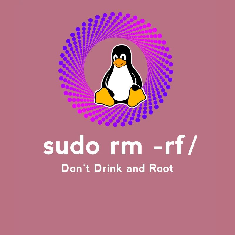 Ordinateur Sys admin Penguin Nerd pc sudo rm -rf cod