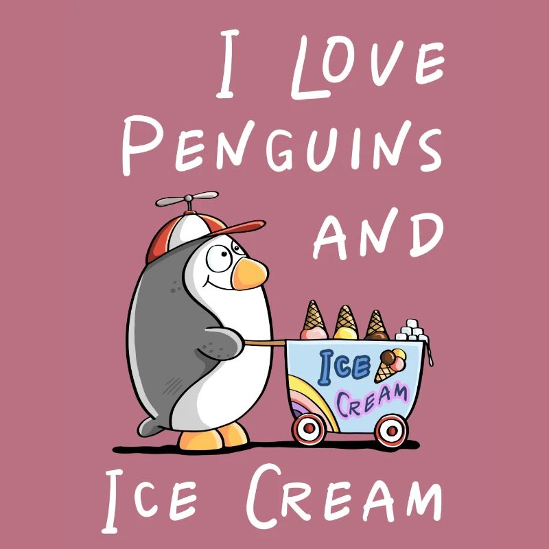 I Love Penguins and Eiscreme - Pinguin Eis Comic