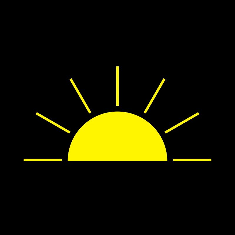 Rising or setting sun