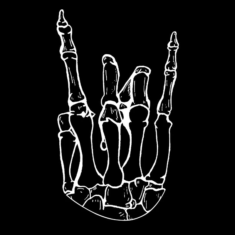 Rocker hand as skeleton