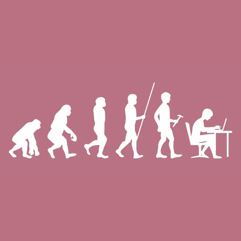 Evolution Programmierer Coder Entwickler Nerd Geek