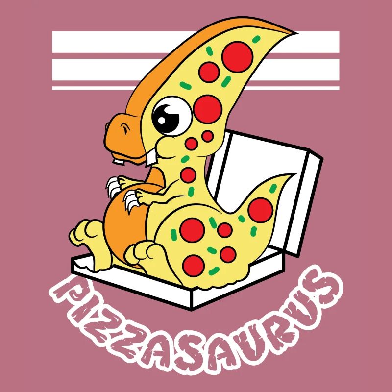 Conception de teeshirt "Pizzasaurus" mignonne et
