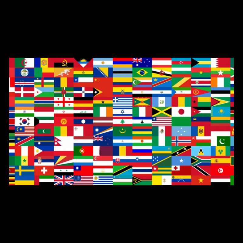 Drapeaux du monde collage coloré