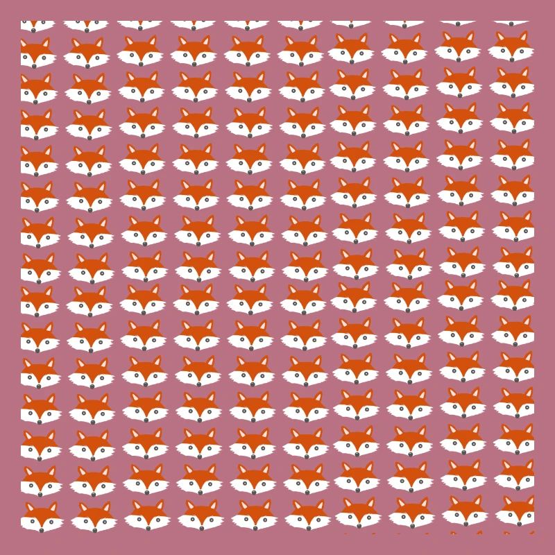 Fox head pattern, children's pattern