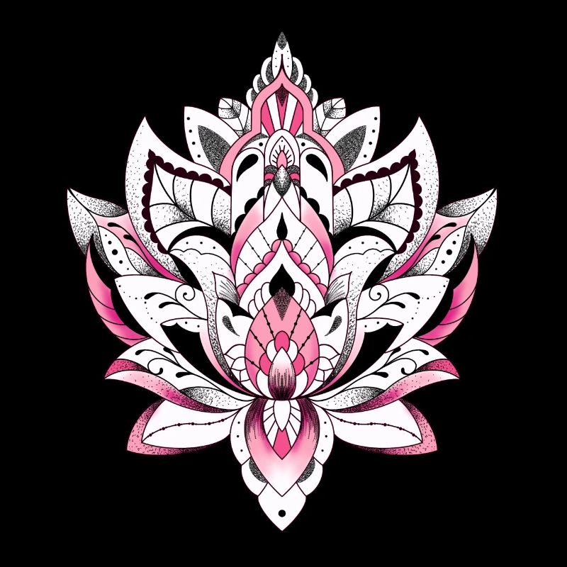 Lotus Mandala Rosa Farbe