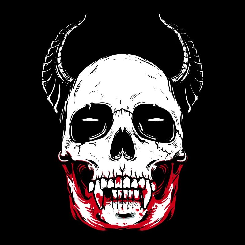 Vampire skeleton horror skull