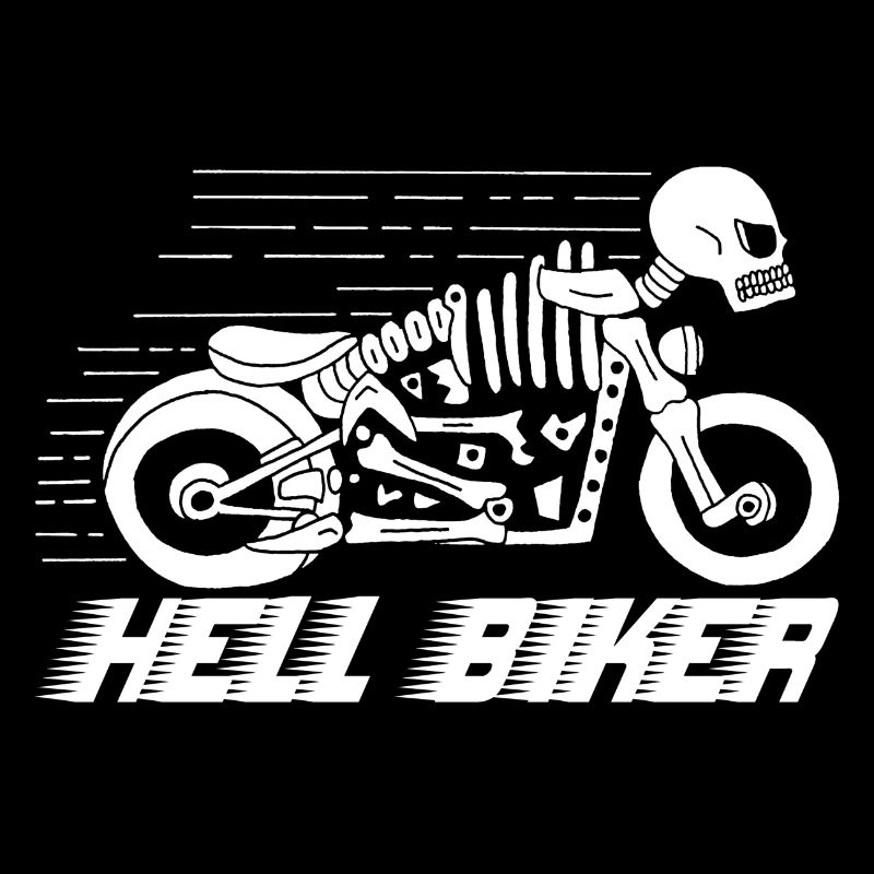 Motorcycle skeleton white