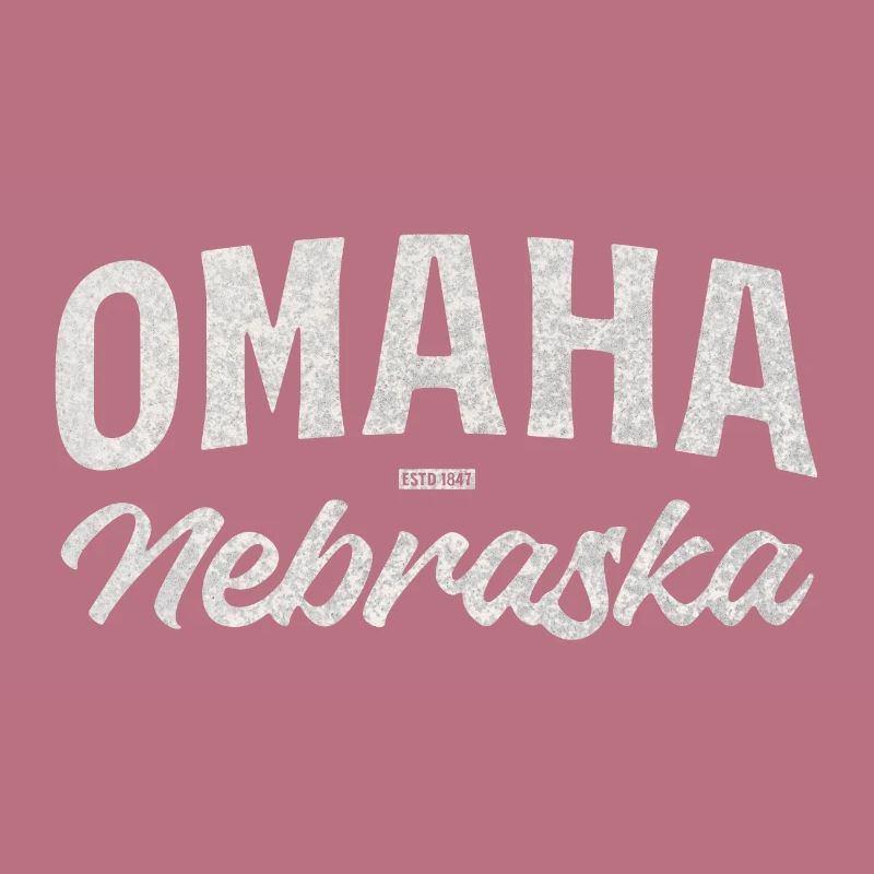 Omaha Nebraska Vintage Script Tee