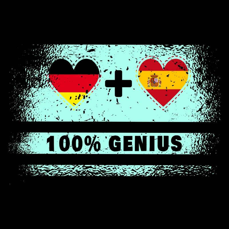 Spanien und Deutschland Flagge 100% genial
