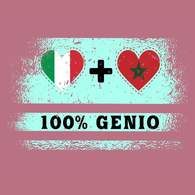 Italie et Maroc 100% drapeau de génie