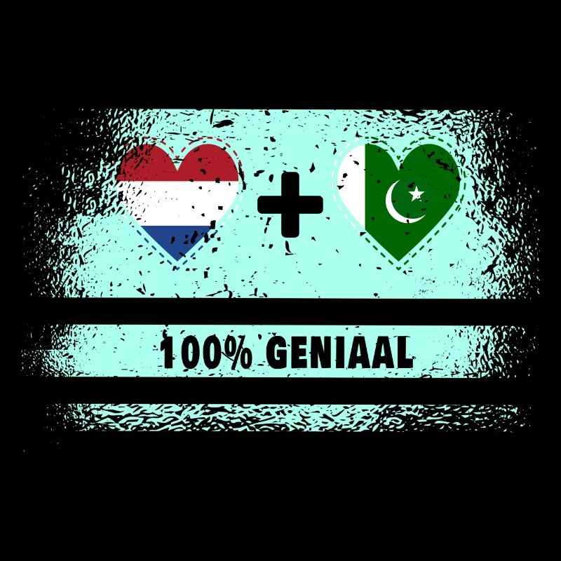 Pakistan et Pays-Bas 100% Genius flag